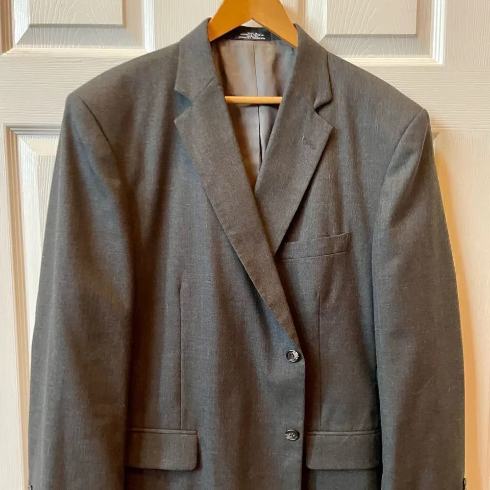 GRAY 2 BUTTON BLAZER BY BARRINGTON SIZE 46R EUC